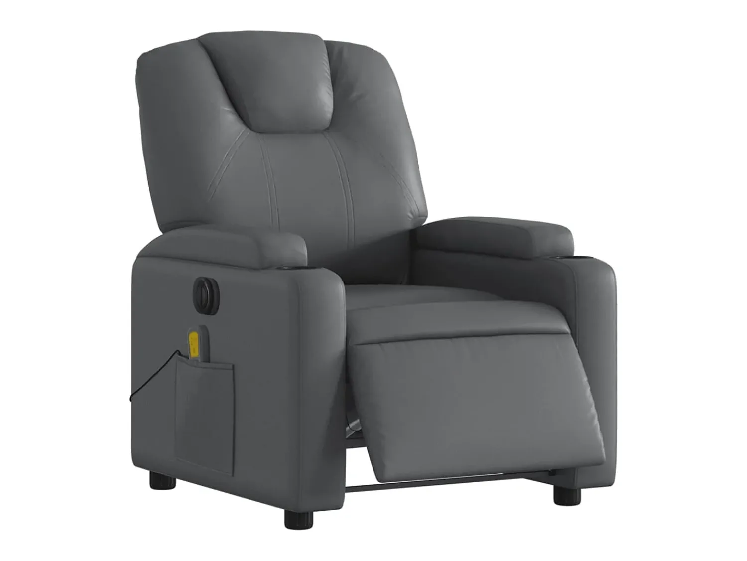 Poltrona massagens reclinável elétrica couro artif. SHL466530^ Poltrona