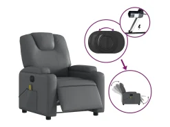 Poltrona massagens reclinável elétrica couro artif. SHL466530^ Poltrona