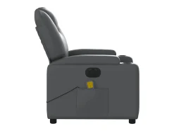 Poltrona massagens reclinável elétrica couro artif. SHL466530^ Poltrona