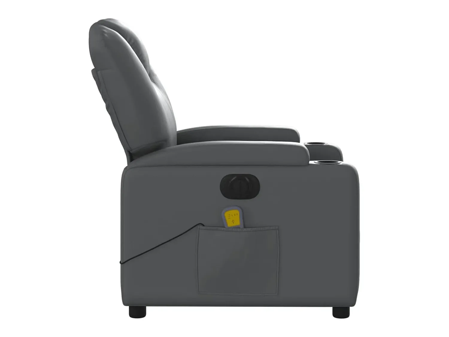 Poltrona massagens reclinável elétrica couro artif. SHL466530^ Poltrona