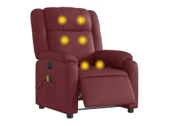 Poltrona| Poltrona massagens reclin. elétrica couro artif. -tinto SHL496005 Vermelho