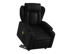 Poltrona* Poltrona massagens reclinável elevatória couro artificial SHL778472 Preto