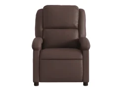 Poltrona| Poltrona massagens reclinável elétrica couro artif. SHL31630 Castanho