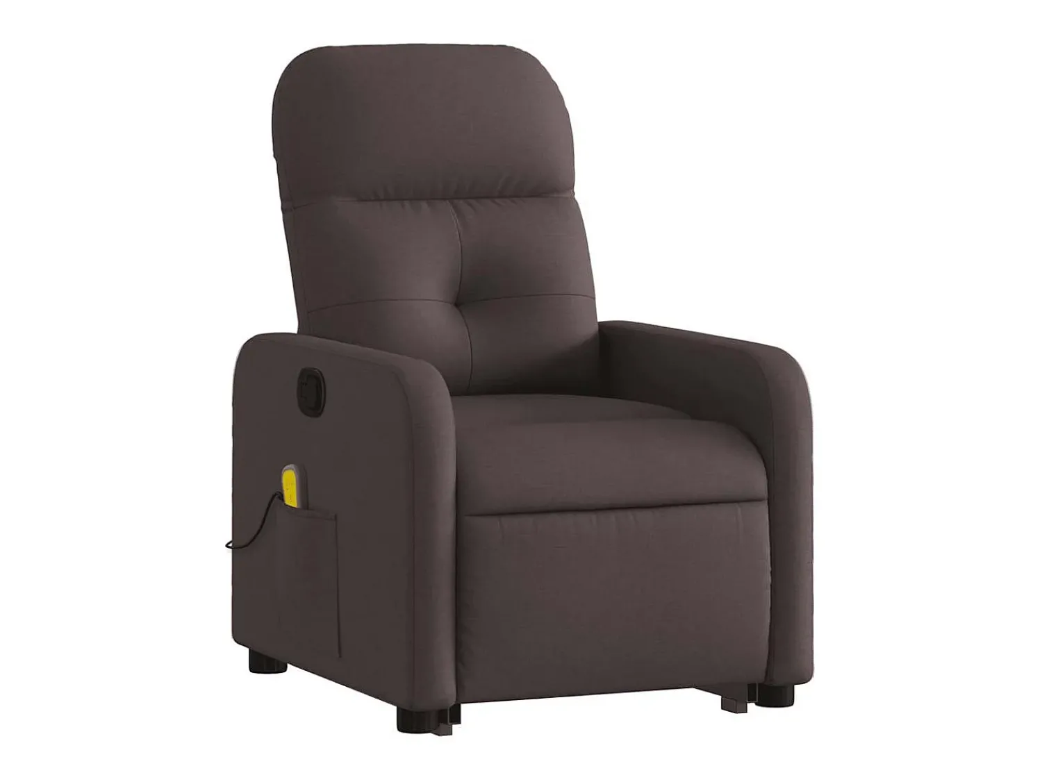 Outlet Poltrona massagens reclinável elevatória tecido -escuro SHL754361 Castanho