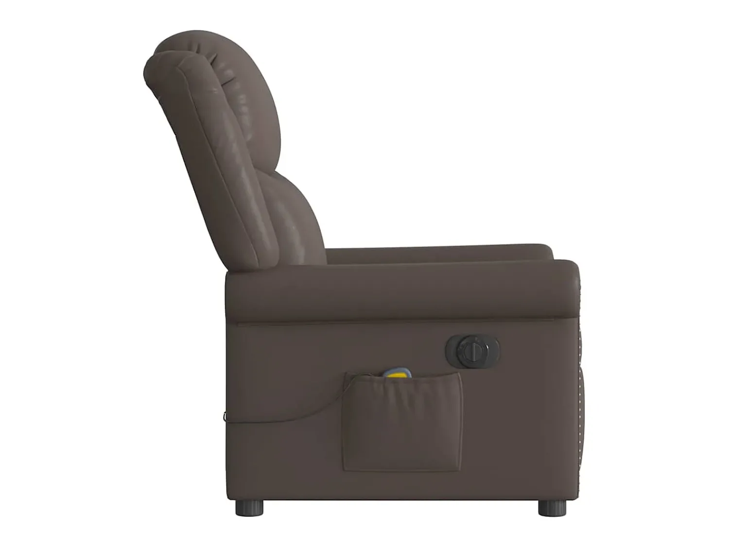 Poltrona| Poltrona massagens reclinável elétrica couro artif. SHL740243 Castanho