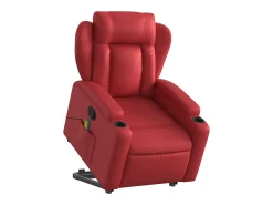 Poltrona* Poltrona massagens reclinável elevatória couro artif. SHL230128 Vermelho
