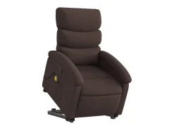Poltrona| Poltrona massagens reclinável elevatória tecido -escuro SHL197705 Castanho