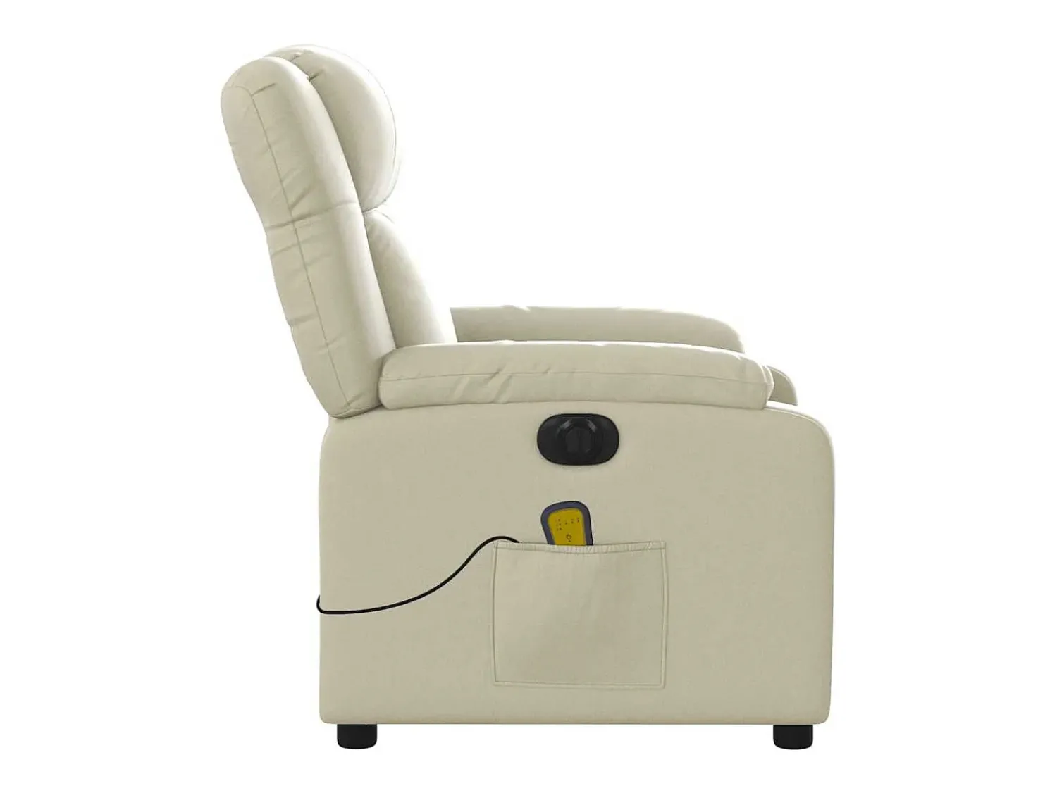 Poltrona* Poltrona massagens reclinável elétrica couro artificial SHL916008 Creme
