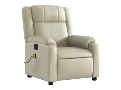Poltrona* Poltrona massagens reclinável elétrica couro artificial SHL916008 Creme