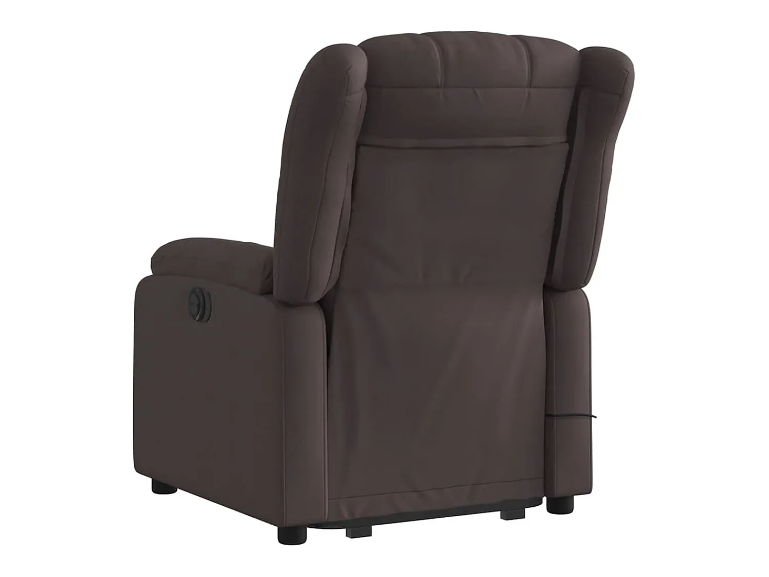 Poltrona massagens reclinável elevatória tecido -escuro SHL141447^ Poltrona