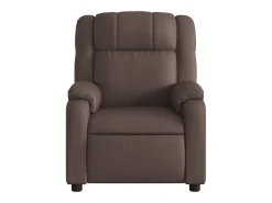 Poltrona|vidaxl Poltrona massagens reclinável elétrica couro artif. castanho Castanho chocolate