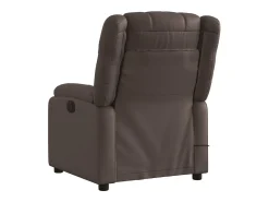 Poltrona|vidaxl Poltrona massagens reclinável elétrica couro artif. castanho Castanho chocolate