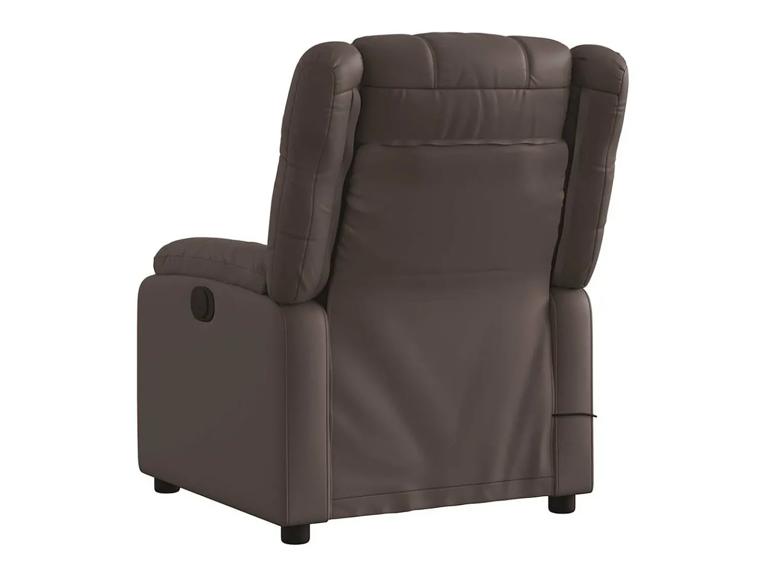Poltrona|vidaxl Poltrona massagens reclinável elétrica couro artif. castanho Castanho chocolate