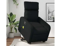 Poltrona| Poltrona massagens reclinável elevatória couro artificial SHL765395 Preto