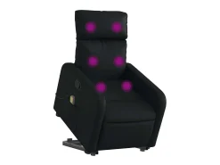 Poltrona| Poltrona massagens reclinável elevatória couro artificial SHL765395 Preto