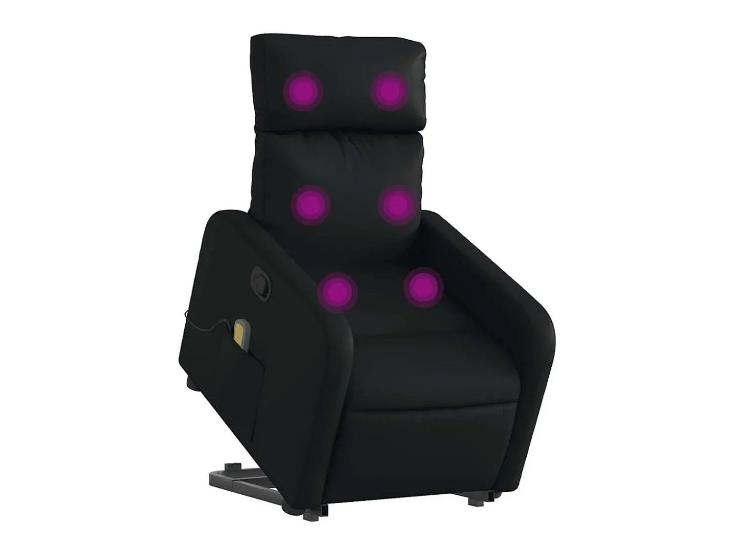 Poltrona| Poltrona massagens reclinável elevatória couro artificial SHL765395 Preto