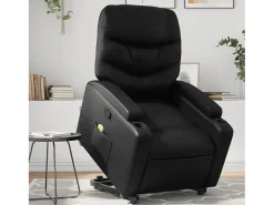 Poltrona massagens reclinável elevatória couro artificial SHL322824^ Poltrona