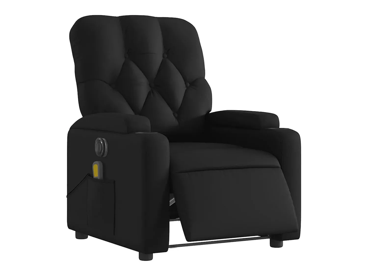 Poltrona massagens reclinável elétrica couro artificial SHL6984^ Poltrona
