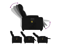 Poltrona| Poltrona massagens reclinável elétrica couro artificial SHL227945 Preto