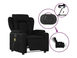 Poltrona| Poltrona massagens reclinável elétrica couro artificial SHL227945 Preto