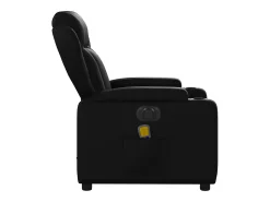 Poltrona| Poltrona massagens reclinável elétrica couro artificial SHL227945 Preto