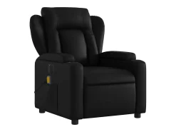 Poltrona| Poltrona massagens reclinável elétrica couro artificial SHL227945 Preto