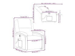 Poltrona*vidaxl Poltrona massagens reclinável elevatória elétrica veludo Creme