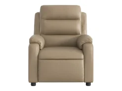 Poltrona*vidaxl Poltrona massagens reclinável elétrica couro artif. cappuccino Castanho