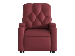 Poltrona| Poltrona massagens reclinável couro artificial tinto SHL194081 Vermelho