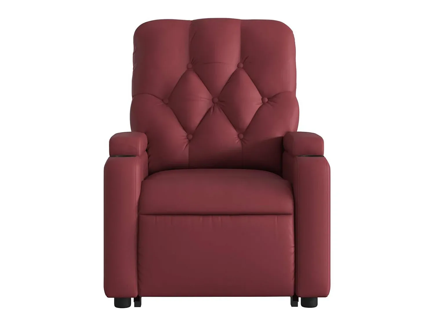 Poltrona| Poltrona massagens reclinável couro artificial tinto SHL194081 Vermelho