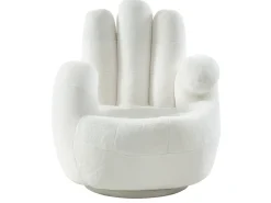 Poltrona|Vente-unique Poltrona mão giratória CATCHY em pele sintética - 3 cores Branco