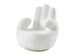 Poltrona|Vente-unique Poltrona mão giratória CATCHY em pele sintética - 3 cores Branco