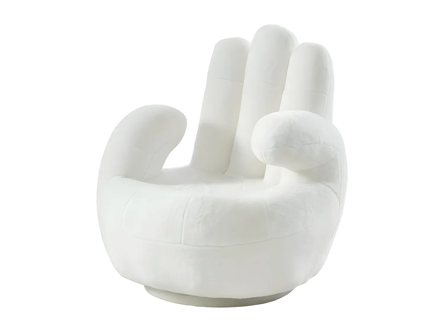 Poltrona|Vente-unique Poltrona mão giratória CATCHY em pele sintética - 3 cores Branco