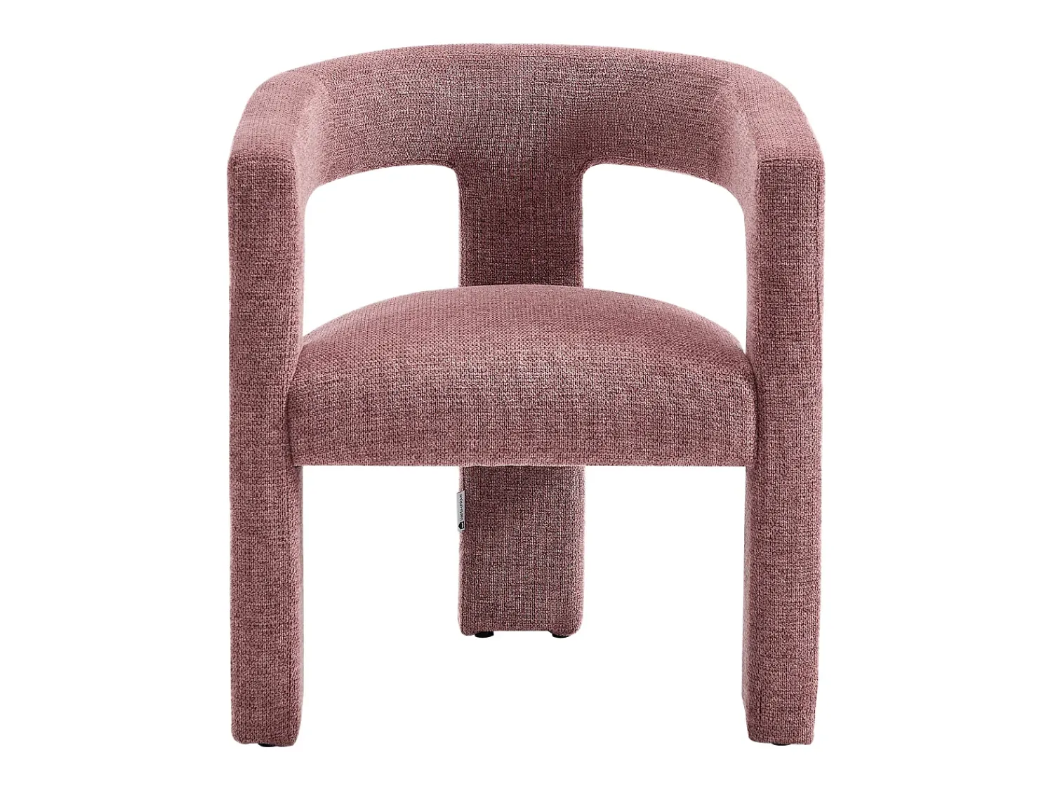 Vente-unique Poltrona moderna em tecido texturizado cor vermelho FAVINA Rosa