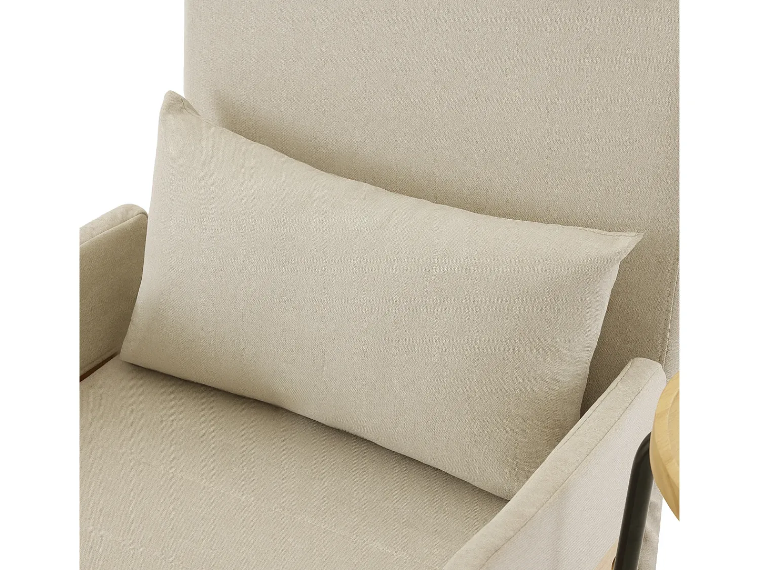Poltrona|ModernLuxe Poltrona moderna 62x67x88 cm - Poltrona conversível 3 em 1 - Com função de cama - Poltrona dobrável estofada - Bege