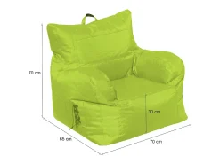 New Talamo Italia Poltrona Ossidiana, Assento almofadado, Sofá individual de sala, Cadeira com braços, Fabricado em Itália, 75x65 h70 cm, Verde