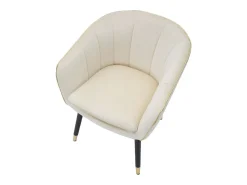 Online Poltrona Paris Creme/Dourado Cm 62X58X78 Bege