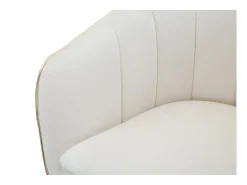 Online Poltrona Paris Creme/Dourado Cm 62X58X78 Bege