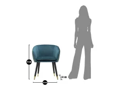 POLTRONA PARIS OTTANIO/OURO CM 62X58X78^ Poltrona