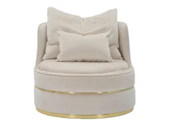 Discount POLTRONA PARIS SPACE CREME/OURO CM Ø 84X72 Bege