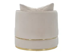 Discount POLTRONA PARIS SPACE CREME/OURO CM Ø 84X72 Bege