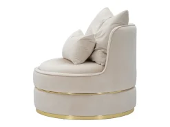 Discount POLTRONA PARIS SPACE CREME/OURO CM Ø 84X72 Bege