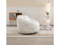Sofá|DripeX Poltrona Preguiçosa de Chenille - 2 Lugares - com 2 Almofadas - 62cm Profundidade do Assento - Carga Máx. 250kg - Bege