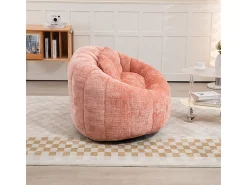 Sofá|DripeX Poltrona Preguiçosa de Chenille - 2 Lugares - com 2 Almofadas - 62cm Profundidade do Assento - Carga Máx. 250kg - Rosa