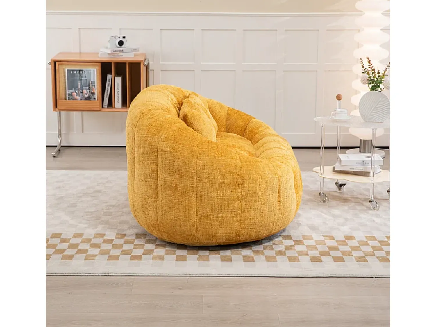 DripeX Poltrona Preguiçosa de Chenille - 2 Lugares - com 2 Almofadas - 62cm Profundidade do Assento - Carga Máx. 250kg -^ Sofá