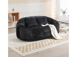 DripeX Poltrona Preguiçosa de Chenille - 2 Lugares - com 2 Almofadas - 62cm Profundidade do Assento - Carga Máx. 250kg -^ Sofá