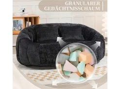 DripeX Poltrona Preguiçosa de Chenille - 2 Lugares - com 2 Almofadas - 62cm Profundidade do Assento - Carga Máx. 250kg -^ Sofá