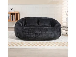 DripeX Poltrona Preguiçosa de Chenille - 2 Lugares - com 2 Almofadas - 62cm Profundidade do Assento - Carga Máx. 250kg -^ Sofá