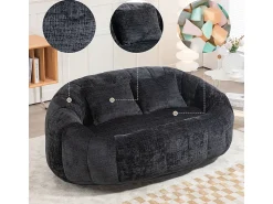 DripeX Poltrona Preguiçosa de Chenille - 2 Lugares - com 2 Almofadas - 62cm Profundidade do Assento - Carga Máx. 250kg -^ Sofá