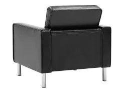 Poltrona* Poltrona preta 75x70x75 cm couro sintético SHL789203 Preto